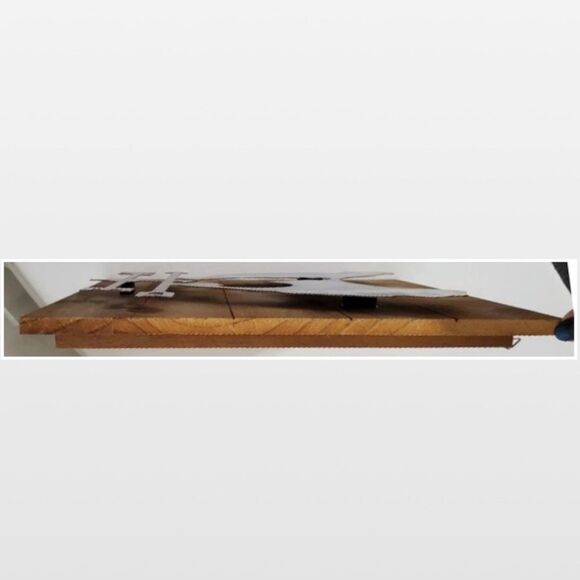 New Distressed Silver Metal Weathervane Rooster On Wood Square Home Décor - Picture 5 of 10